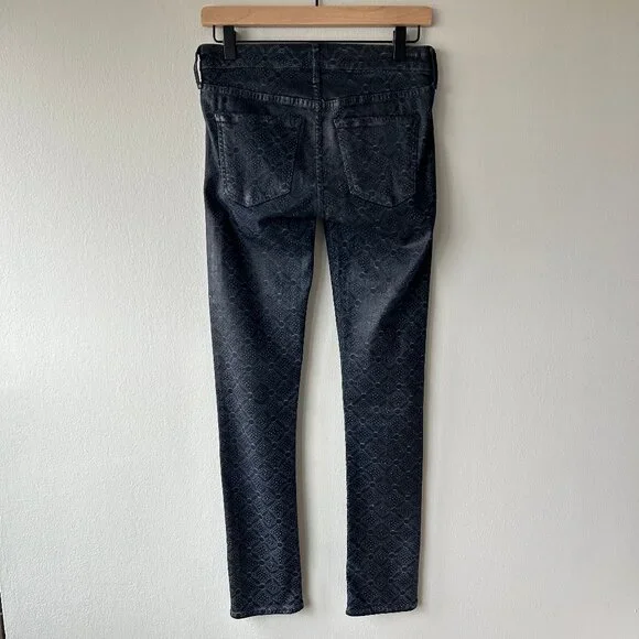 Citizens of Humanity Racer Skinny Jeans Shiny Coated Jacquard Womens Sz 27 - Picture 5 of 10